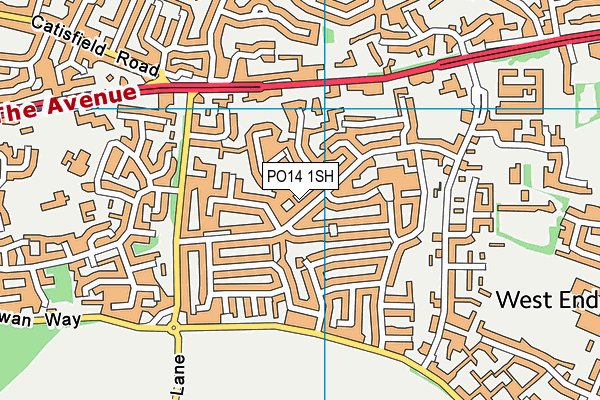 PO14 1SH map - OS VectorMap District (Ordnance Survey) PO14 1SH map - OS VectorMap District (Ordnance Survey)