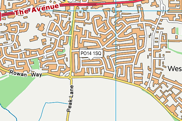 PO14 1SQ map - OS VectorMap District (Ordnance Survey) PO14 1SQ map - OS VectorMap District (Ordnance Survey)