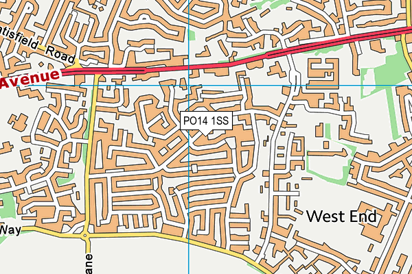 PO14 1SS map - OS VectorMap District (Ordnance Survey) PO14 1SS map - OS VectorMap District (Ordnance Survey)