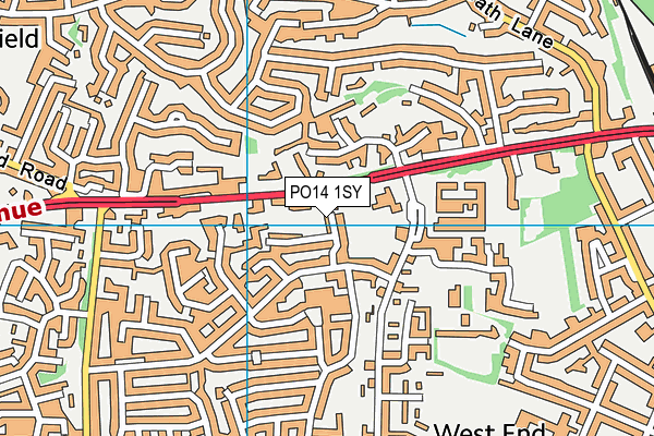 PO14 1SY map - OS VectorMap District (Ordnance Survey) PO14 1SY map - OS VectorMap District (Ordnance Survey)