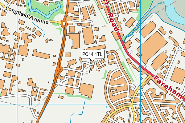 PO14 1TL map - OS VectorMap District (Ordnance Survey) PO14 1TL map - OS VectorMap District (Ordnance Survey)