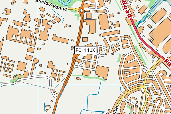 PO14 1UX map - OS VectorMap District (Ordnance Survey) PO14 1UX map - OS VectorMap District (Ordnance Survey)