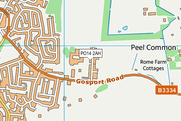 PO14 2AH map - OS VectorMap District (Ordnance Survey) PO14 2AH map - OS VectorMap District (Ordnance Survey)