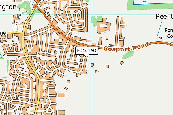 PO14 2AQ map - OS VectorMap District (Ordnance Survey) PO14 2AQ map - OS VectorMap District (Ordnance Survey)