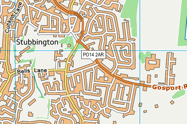 PO14 2AR map - OS VectorMap District (Ordnance Survey) PO14 2AR map - OS VectorMap District (Ordnance Survey)