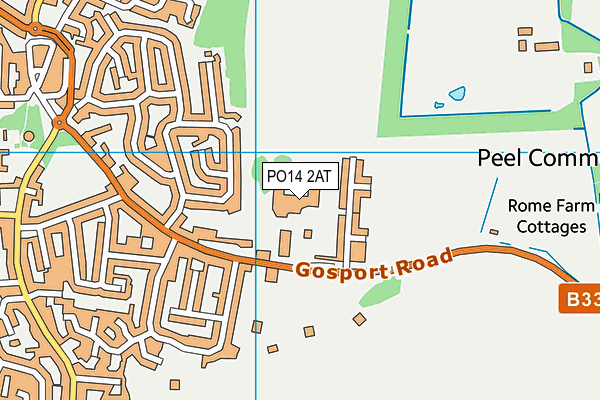 PO14 2AT map - OS VectorMap District (Ordnance Survey) PO14 2AT map - OS VectorMap District (Ordnance Survey)