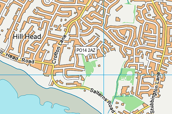 PO14 2AZ map - OS VectorMap District (Ordnance Survey) PO14 2AZ map - OS VectorMap District (Ordnance Survey)