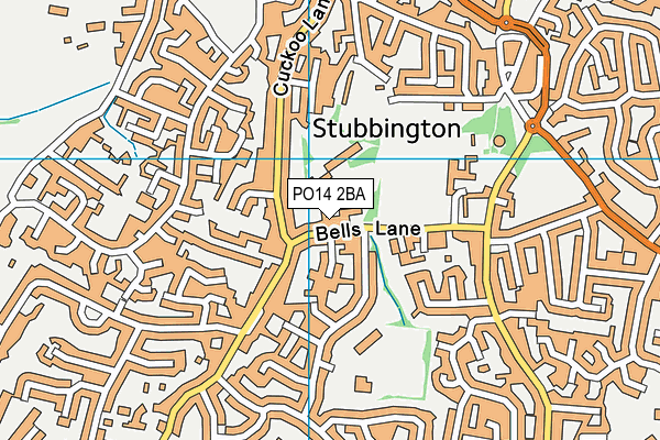 PO14 2BA map - OS VectorMap District (Ordnance Survey) PO14 2BA map - OS VectorMap District (Ordnance Survey)