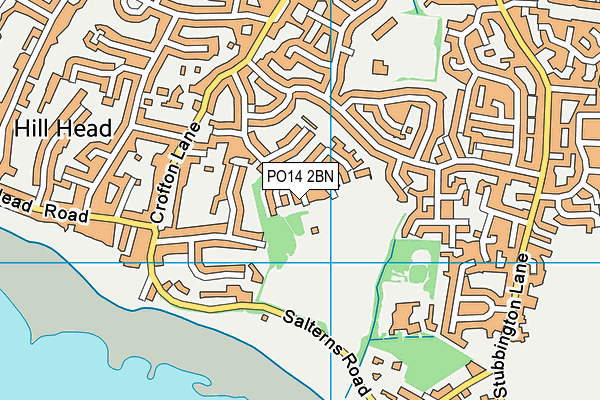 PO14 2BN map - OS VectorMap District (Ordnance Survey) PO14 2BN map - OS VectorMap District (Ordnance Survey)