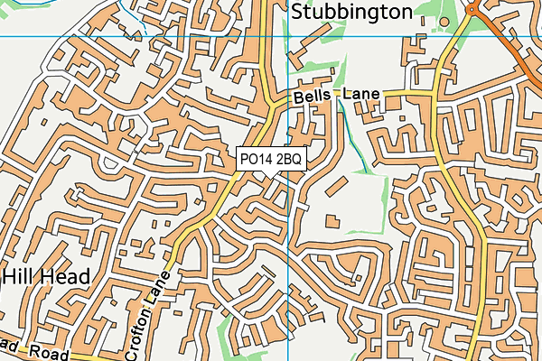 PO14 2BQ map - OS VectorMap District (Ordnance Survey) PO14 2BQ map - OS VectorMap District (Ordnance Survey)