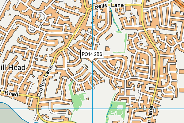 PO14 2BS map - OS VectorMap District (Ordnance Survey) PO14 2BS map - OS VectorMap District (Ordnance Survey)