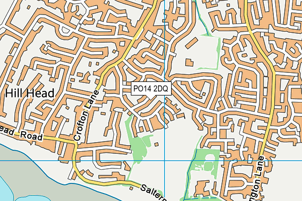 PO14 2DQ map - OS VectorMap District (Ordnance Survey) PO14 2DQ map - OS VectorMap District (Ordnance Survey)