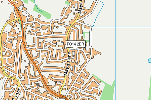 PO14 2DR map - OS VectorMap District (Ordnance Survey) PO14 2DR map - OS VectorMap District (Ordnance Survey)