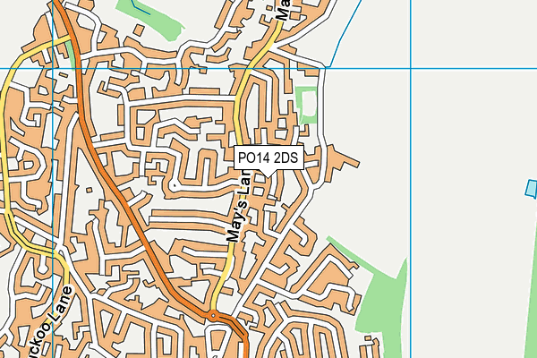 PO14 2DS map - OS VectorMap District (Ordnance Survey) PO14 2DS map - OS VectorMap District (Ordnance Survey)