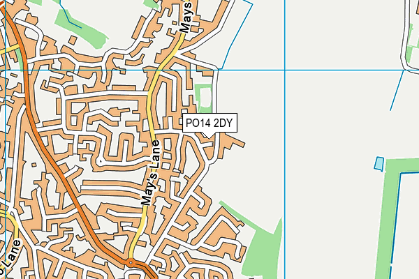 PO14 2DY map - OS VectorMap District (Ordnance Survey) PO14 2DY map - OS VectorMap District (Ordnance Survey)