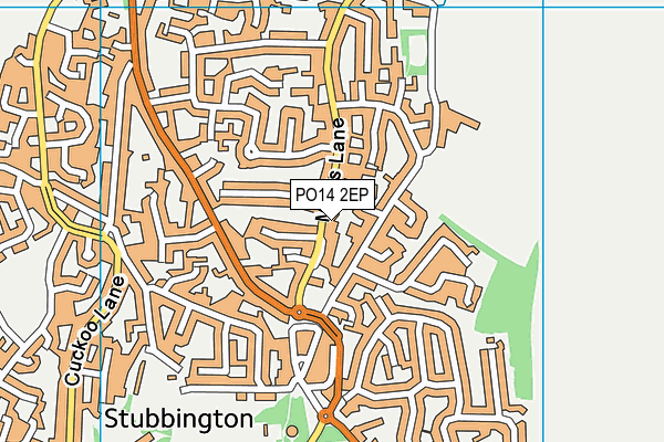PO14 2EP map - OS VectorMap District (Ordnance Survey) PO14 2EP map - OS VectorMap District (Ordnance Survey)
