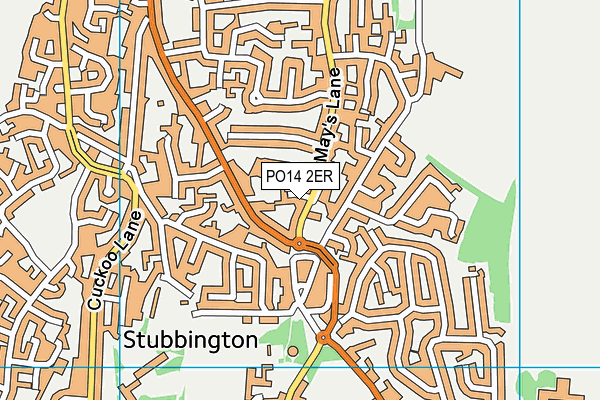 PO14 2ER map - OS VectorMap District (Ordnance Survey) PO14 2ER map - OS VectorMap District (Ordnance Survey)