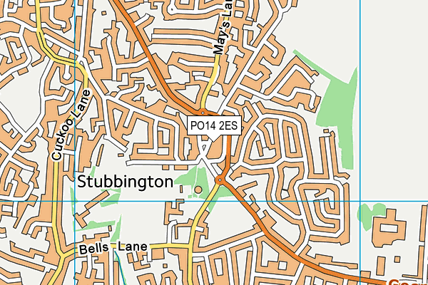 PO14 2ES map - OS VectorMap District (Ordnance Survey) PO14 2ES map - OS VectorMap District (Ordnance Survey)
