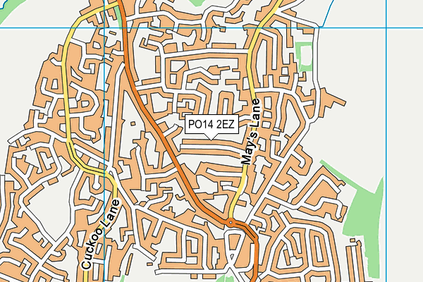 PO14 2EZ map - OS VectorMap District (Ordnance Survey) PO14 2EZ map - OS VectorMap District (Ordnance Survey)