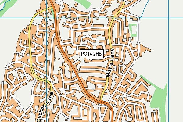 PO14 2HB map - OS VectorMap District (Ordnance Survey) PO14 2HB map - OS VectorMap District (Ordnance Survey)