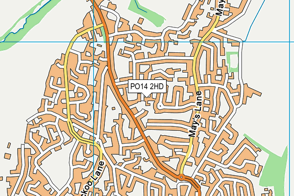 PO14 2HD map - OS VectorMap District (Ordnance Survey) PO14 2HD map - OS VectorMap District (Ordnance Survey)