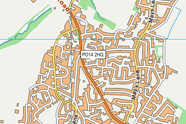PO14 2HQ map - OS VectorMap District (Ordnance Survey) PO14 2HQ map - OS VectorMap District (Ordnance Survey)