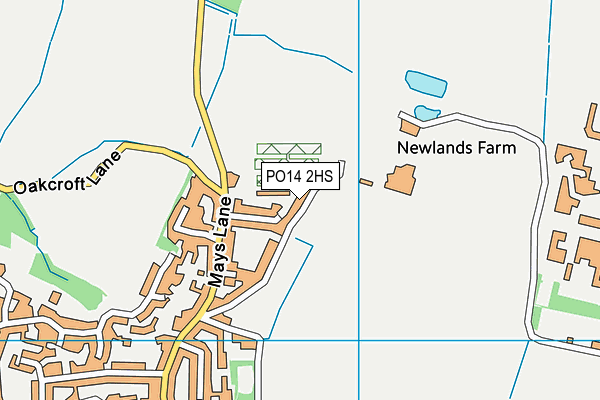 PO14 2HS map - OS VectorMap District (Ordnance Survey) PO14 2HS map - OS VectorMap District (Ordnance Survey)
