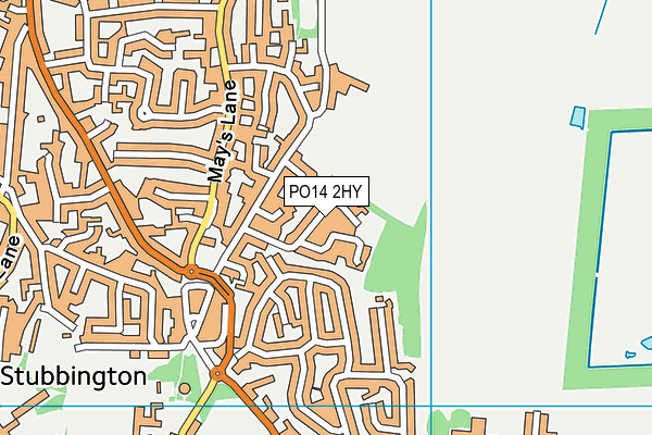 PO14 2HY map - OS VectorMap District (Ordnance Survey) PO14 2HY map - OS VectorMap District (Ordnance Survey)