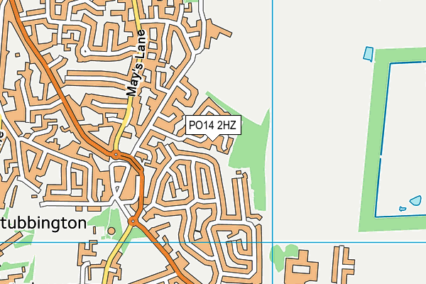 PO14 2HZ map - OS VectorMap District (Ordnance Survey) PO14 2HZ map - OS VectorMap District (Ordnance Survey)