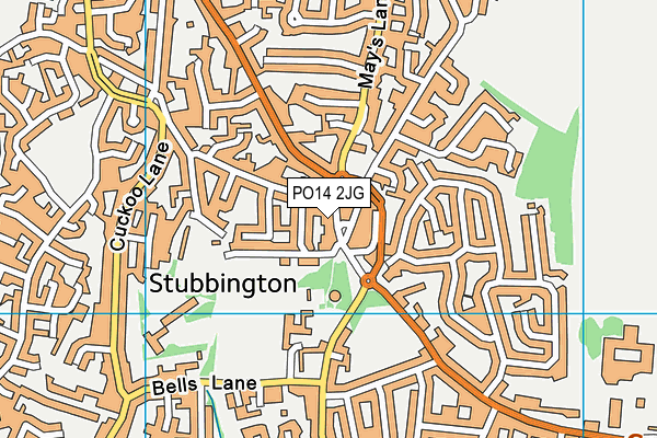 PO14 2JG map - OS VectorMap District (Ordnance Survey) PO14 2JG map - OS VectorMap District (Ordnance Survey)