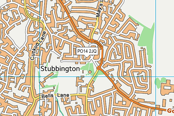 PO14 2JQ map - OS VectorMap District (Ordnance Survey)