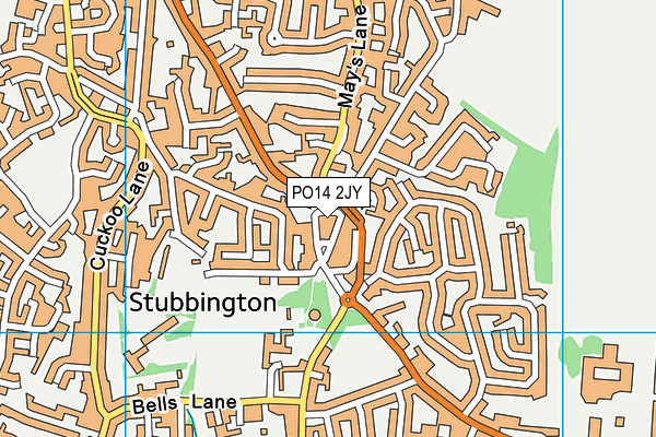 PO14 2JY map - OS VectorMap District (Ordnance Survey) PO14 2JY map - OS VectorMap District (Ordnance Survey)