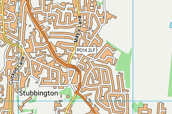 PO14 2LF map - OS VectorMap District (Ordnance Survey) PO14 2LF map - OS VectorMap District (Ordnance Survey)