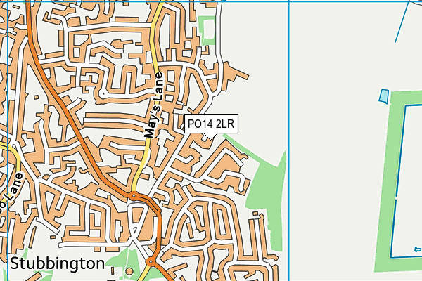 PO14 2LR map - OS VectorMap District (Ordnance Survey) PO14 2LR map - OS VectorMap District (Ordnance Survey)