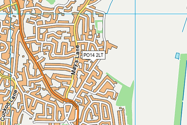 PO14 2LT map - OS VectorMap District (Ordnance Survey) PO14 2LT map - OS VectorMap District (Ordnance Survey)