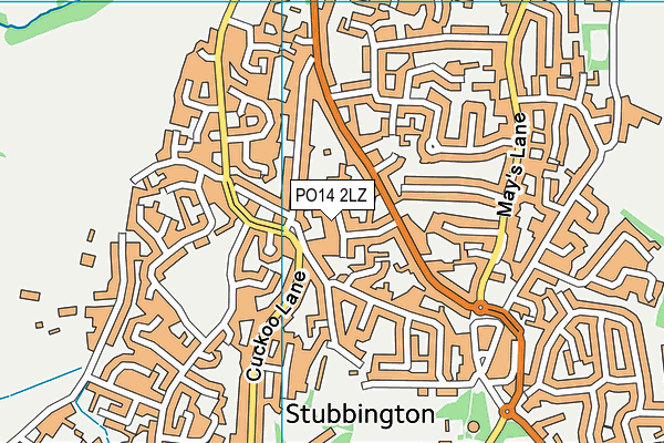 PO14 2LZ map - OS VectorMap District (Ordnance Survey) PO14 2LZ map - OS VectorMap District (Ordnance Survey)