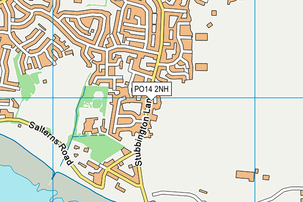 PO14 2NH map - OS VectorMap District (Ordnance Survey) PO14 2NH map - OS VectorMap District (Ordnance Survey)
