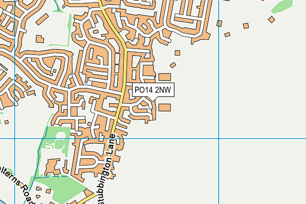 PO14 2NW map - OS VectorMap District (Ordnance Survey) PO14 2NW map - OS VectorMap District (Ordnance Survey)