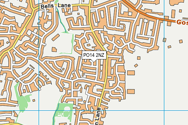 PO14 2NZ map - OS VectorMap District (Ordnance Survey) PO14 2NZ map - OS VectorMap District (Ordnance Survey)