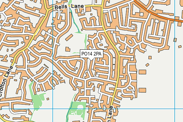 PO14 2PA map - OS VectorMap District (Ordnance Survey) PO14 2PA map - OS VectorMap District (Ordnance Survey)