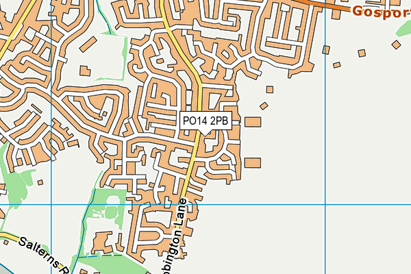 PO14 2PB map - OS VectorMap District (Ordnance Survey) PO14 2PB map - OS VectorMap District (Ordnance Survey)