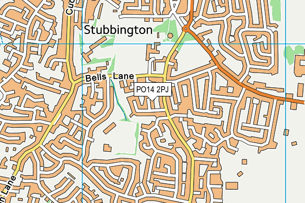 PO14 2PJ map - OS VectorMap District (Ordnance Survey) PO14 2PJ map - OS VectorMap District (Ordnance Survey)