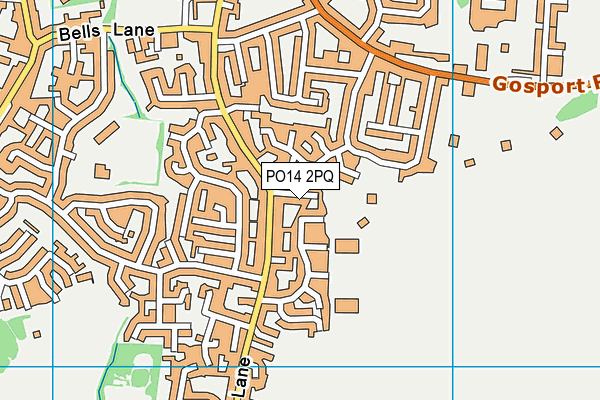 PO14 2PQ map - OS VectorMap District (Ordnance Survey) PO14 2PQ map - OS VectorMap District (Ordnance Survey)