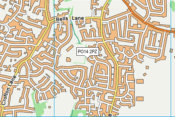 PO14 2PZ map - OS VectorMap District (Ordnance Survey) PO14 2PZ map - OS VectorMap District (Ordnance Survey)