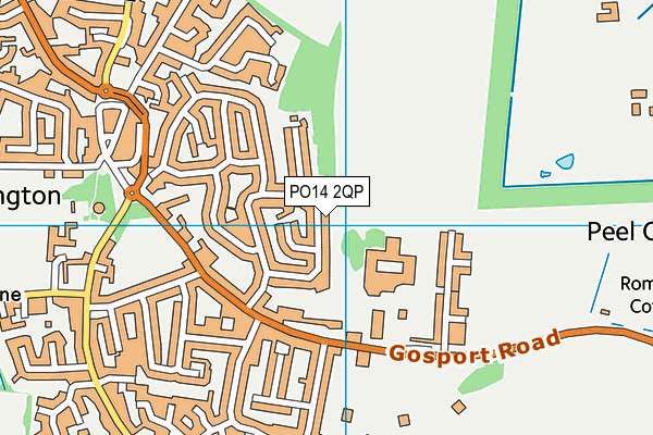 PO14 2QP map - OS VectorMap District (Ordnance Survey) PO14 2QP map - OS VectorMap District (Ordnance Survey)