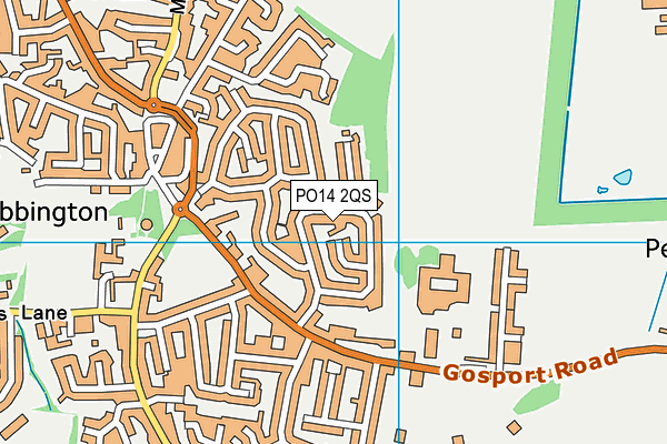 PO14 2QS map - OS VectorMap District (Ordnance Survey) PO14 2QS map - OS VectorMap District (Ordnance Survey)