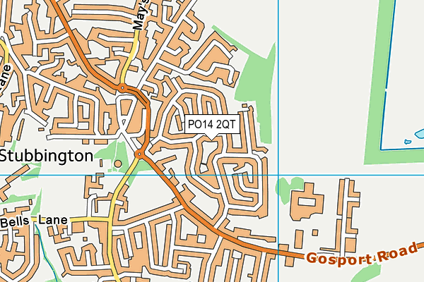 PO14 2QT map - OS VectorMap District (Ordnance Survey) PO14 2QT map - OS VectorMap District (Ordnance Survey)