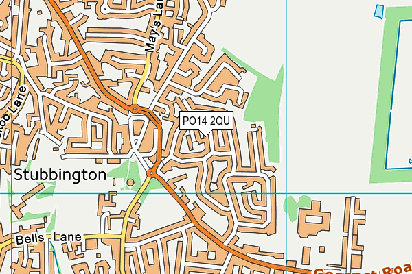 PO14 2QU map - OS VectorMap District (Ordnance Survey) PO14 2QU map - OS VectorMap District (Ordnance Survey)