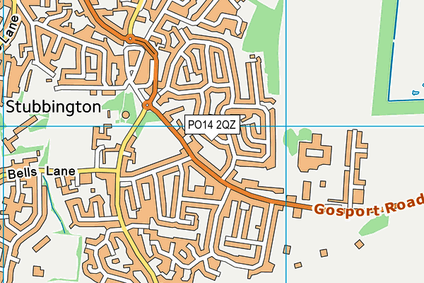 PO14 2QZ map - OS VectorMap District (Ordnance Survey) PO14 2QZ map - OS VectorMap District (Ordnance Survey)