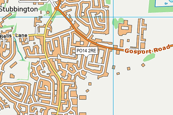 PO14 2RE map - OS VectorMap District (Ordnance Survey) PO14 2RE map - OS VectorMap District (Ordnance Survey)